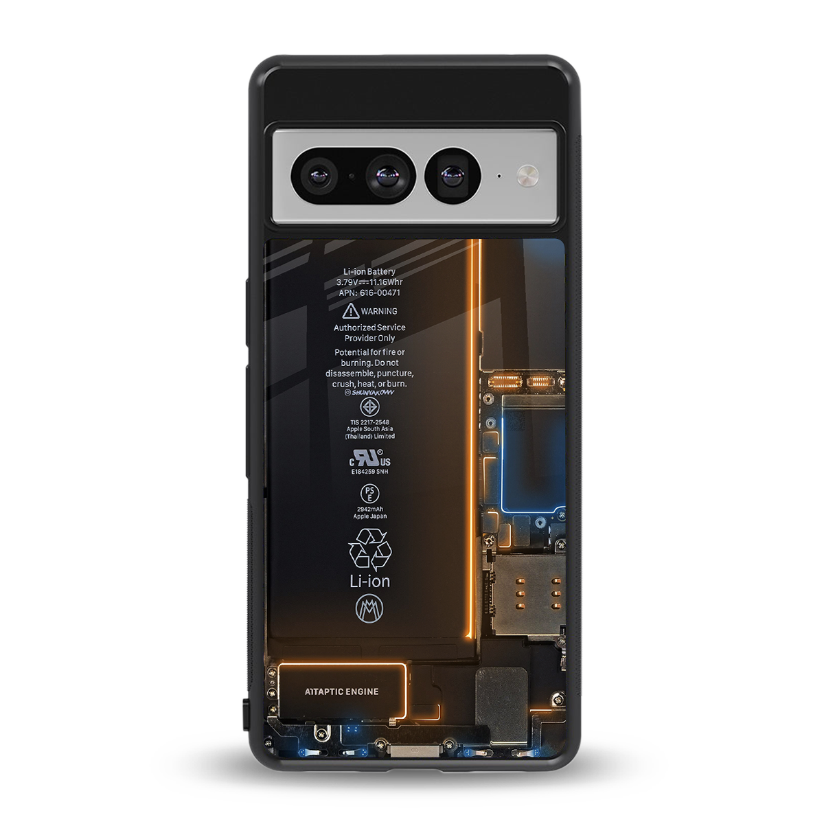 skeleton inside back phone cover | glass case for google pixel 7 pro