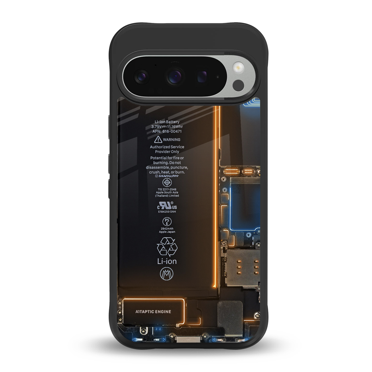 skeleton inside back phone cover | glass case for google pixel 9 pro