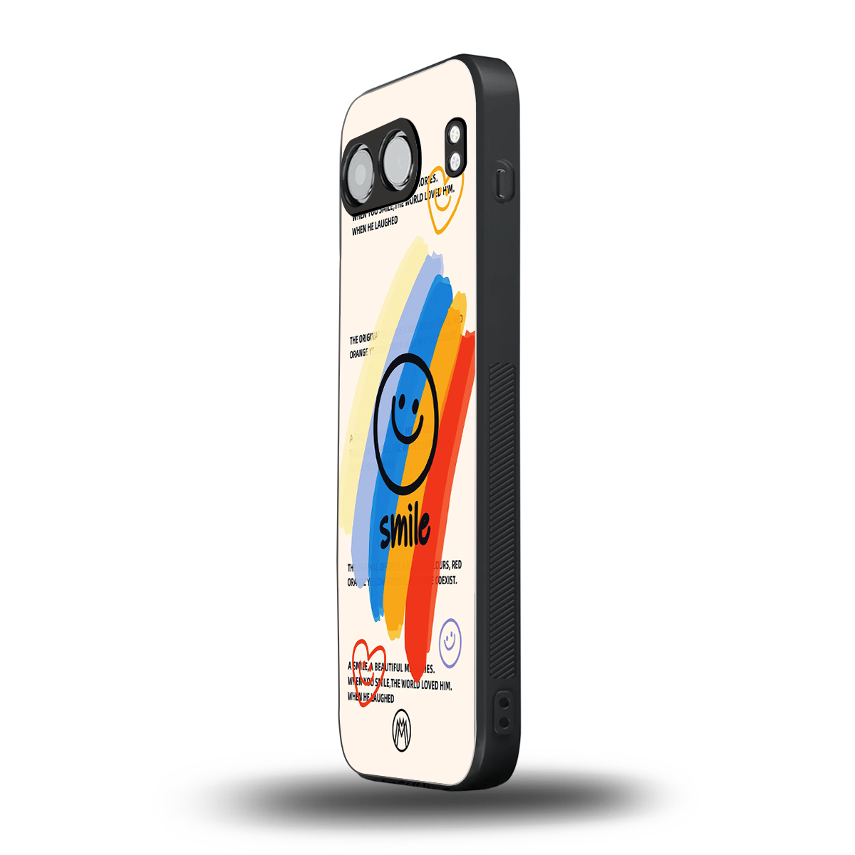smile colourful back phone cover | glass case for oneplus nord 4