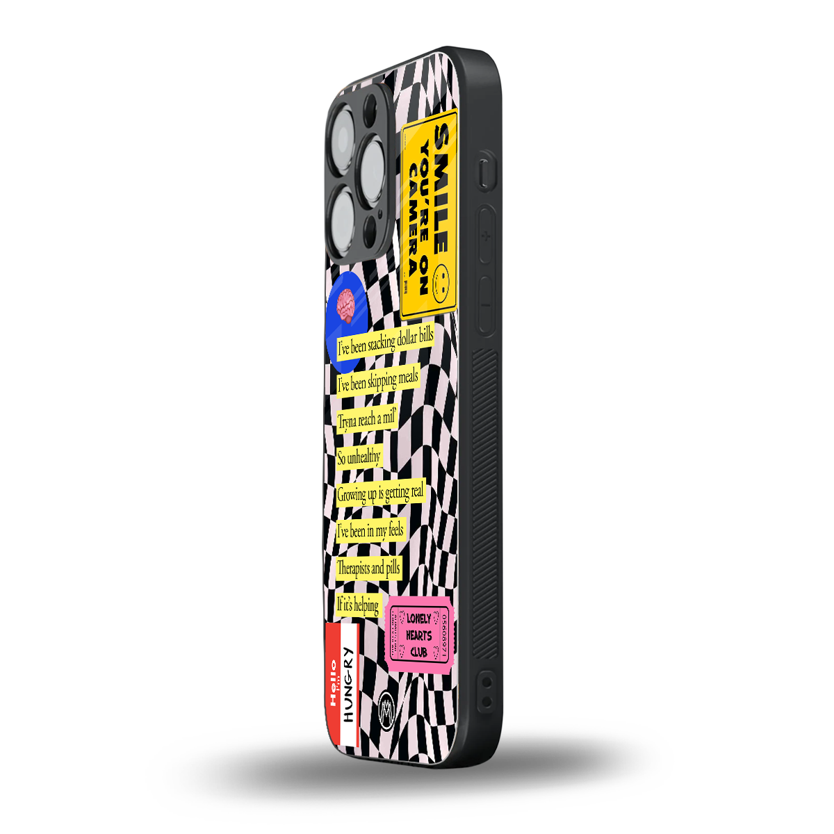 smile you're on camera back phone cover | glass case for iphone 14 pro max