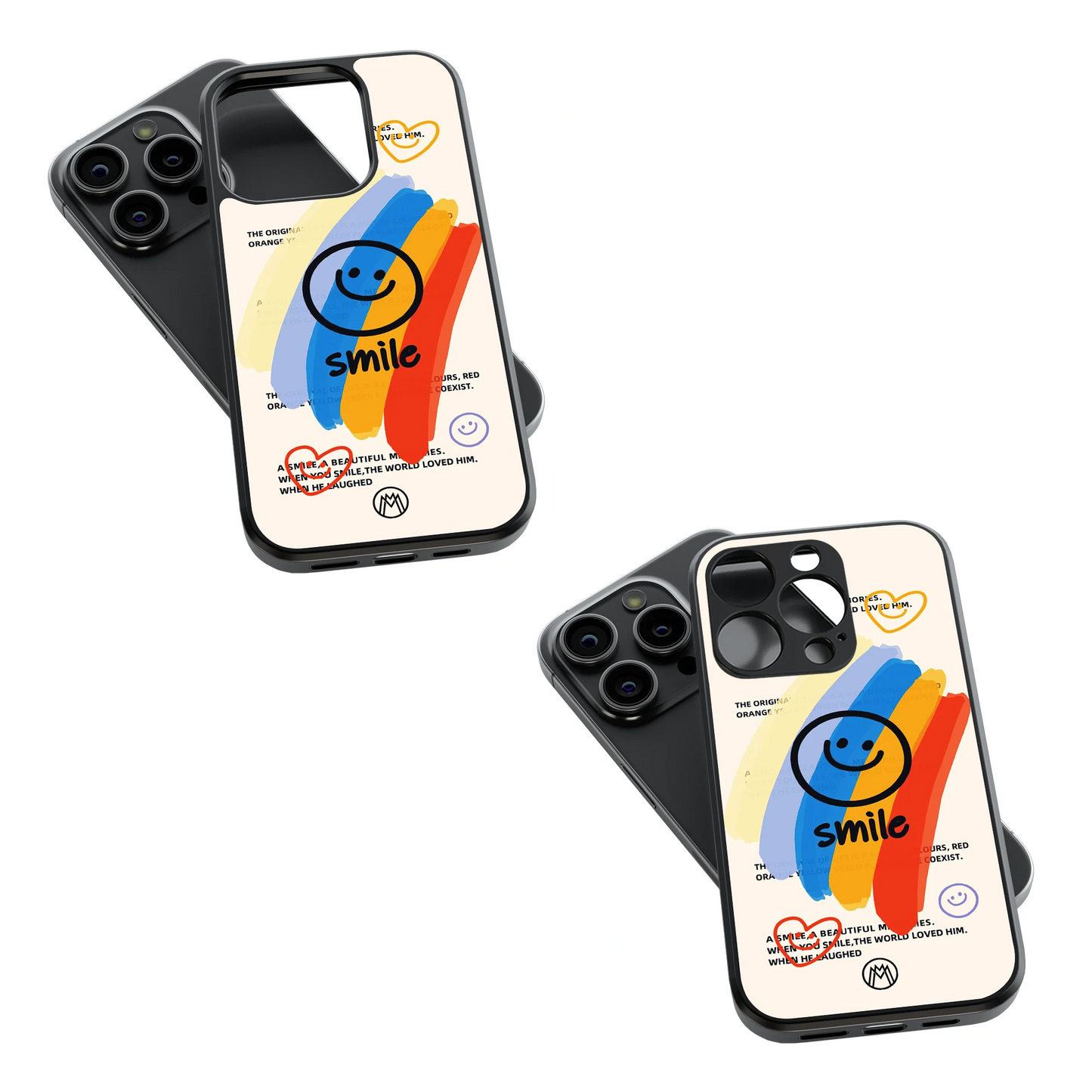 Trendy Glass Back Mobile Case for iPhone, Samsung, Redmi, OnePlus, Google Pixel, Motorola