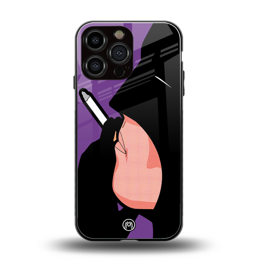 smoking batman back phone cover | glass case for iphone 14 pro max