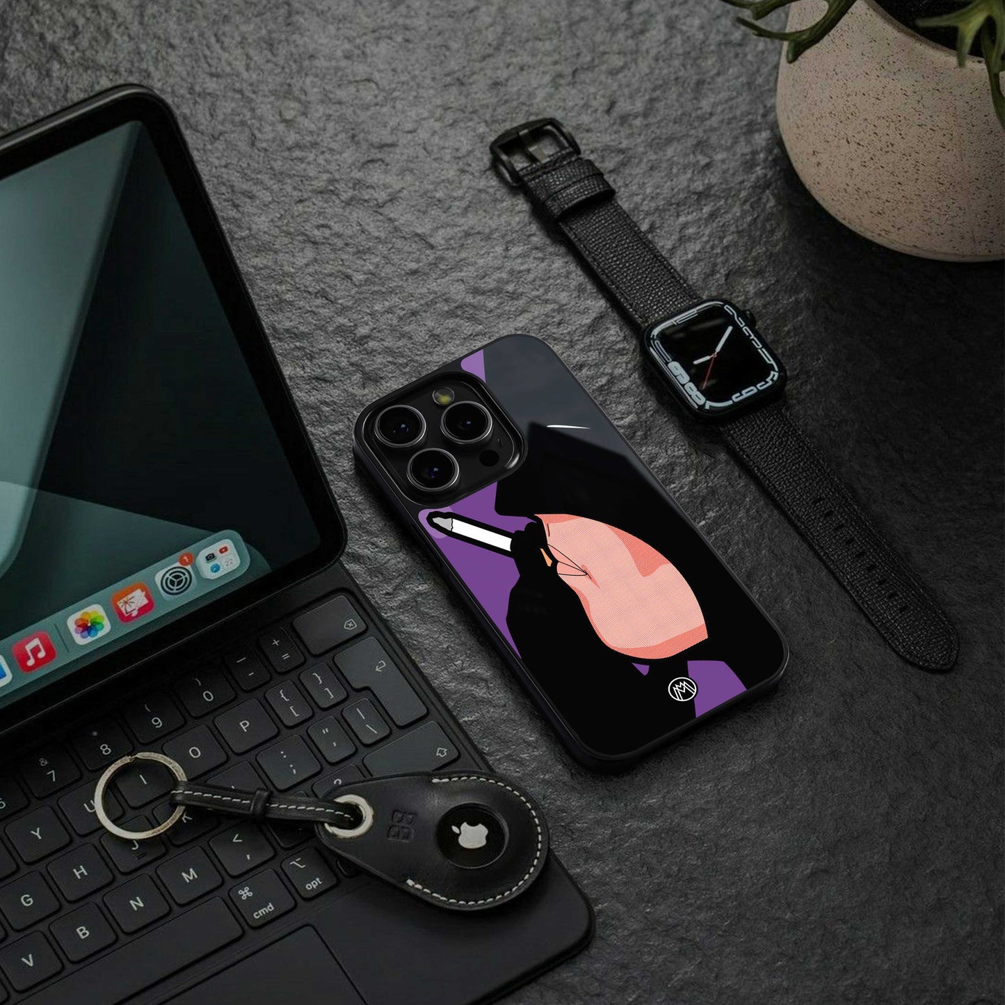 smoking batman back phone cover | glass case for google pixel 7 pro