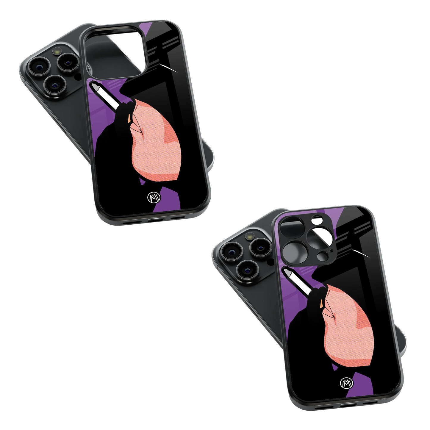 Trendy Glass Back Mobile Case for iPhone, Samsung, Redmi, OnePlus, Google Pixel, Motorola