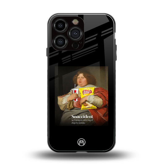 snaccident back phone cover | glass case for iphone 14 pro max