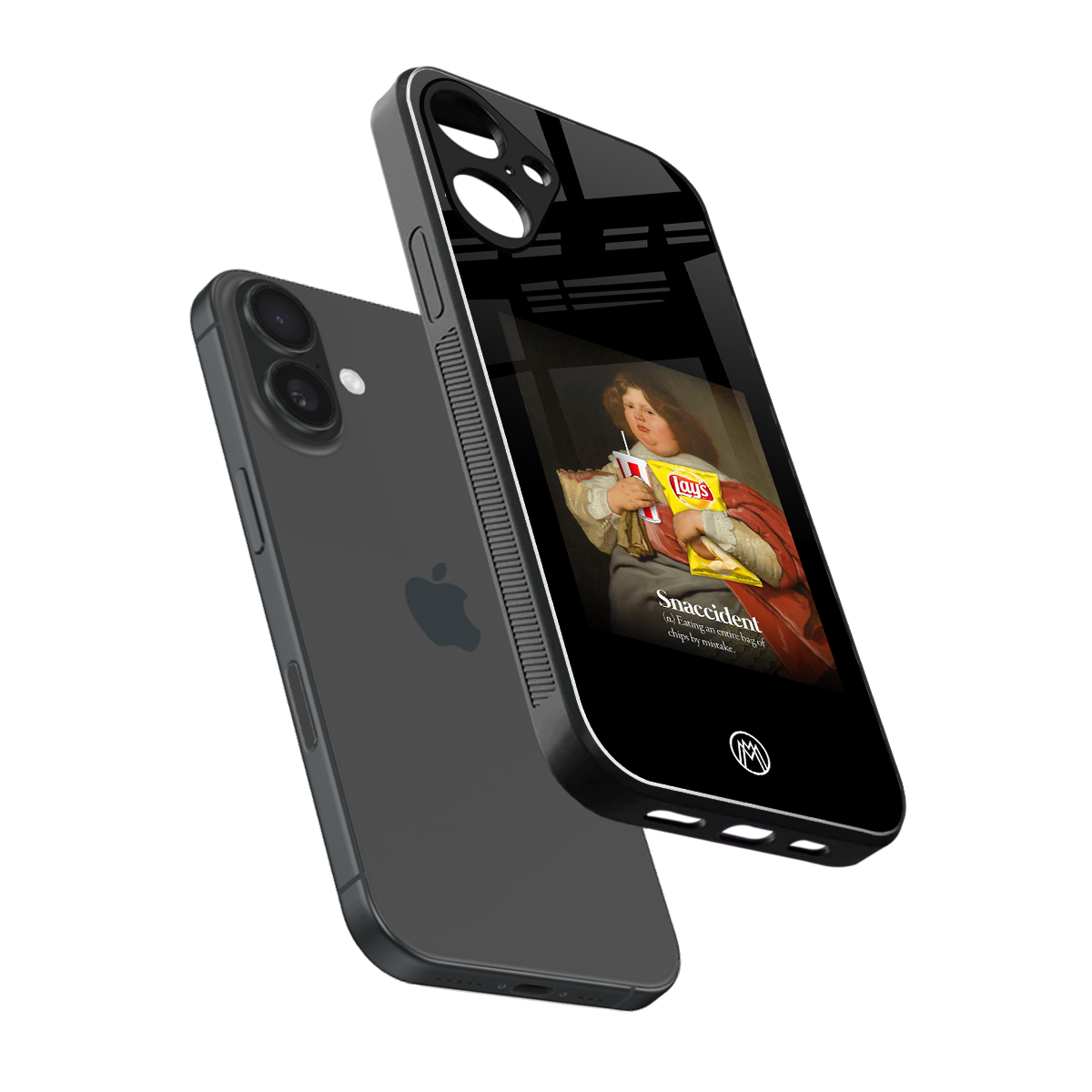 snaccident back phone cover | glass case for iphone 16 plus