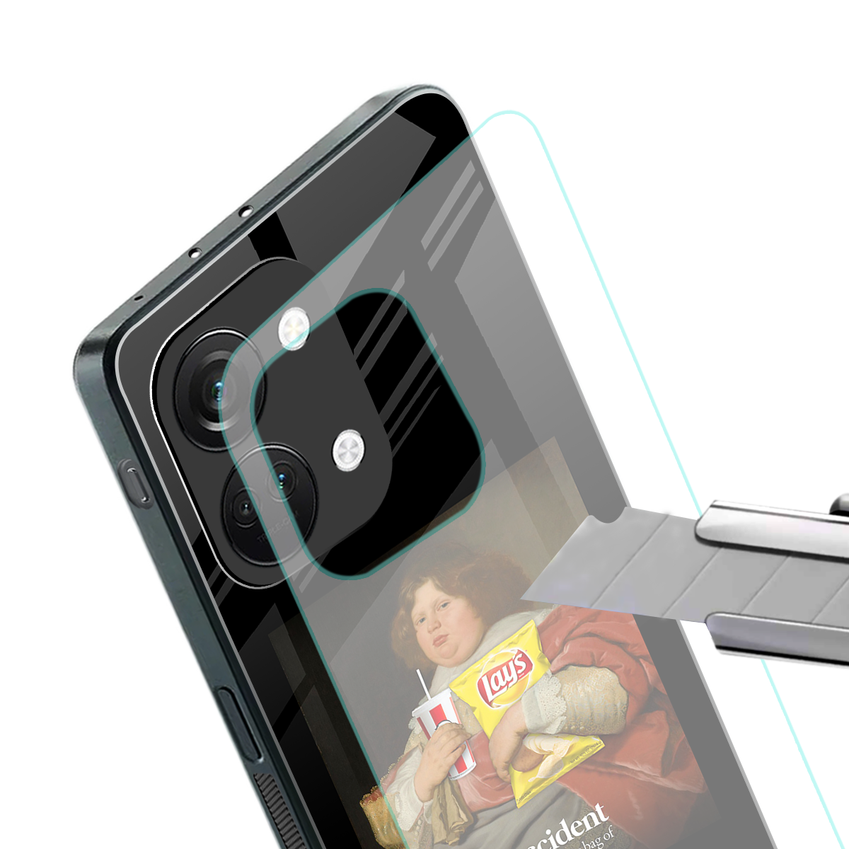 snaccident back phone cover | glass case for oneplus nord 3