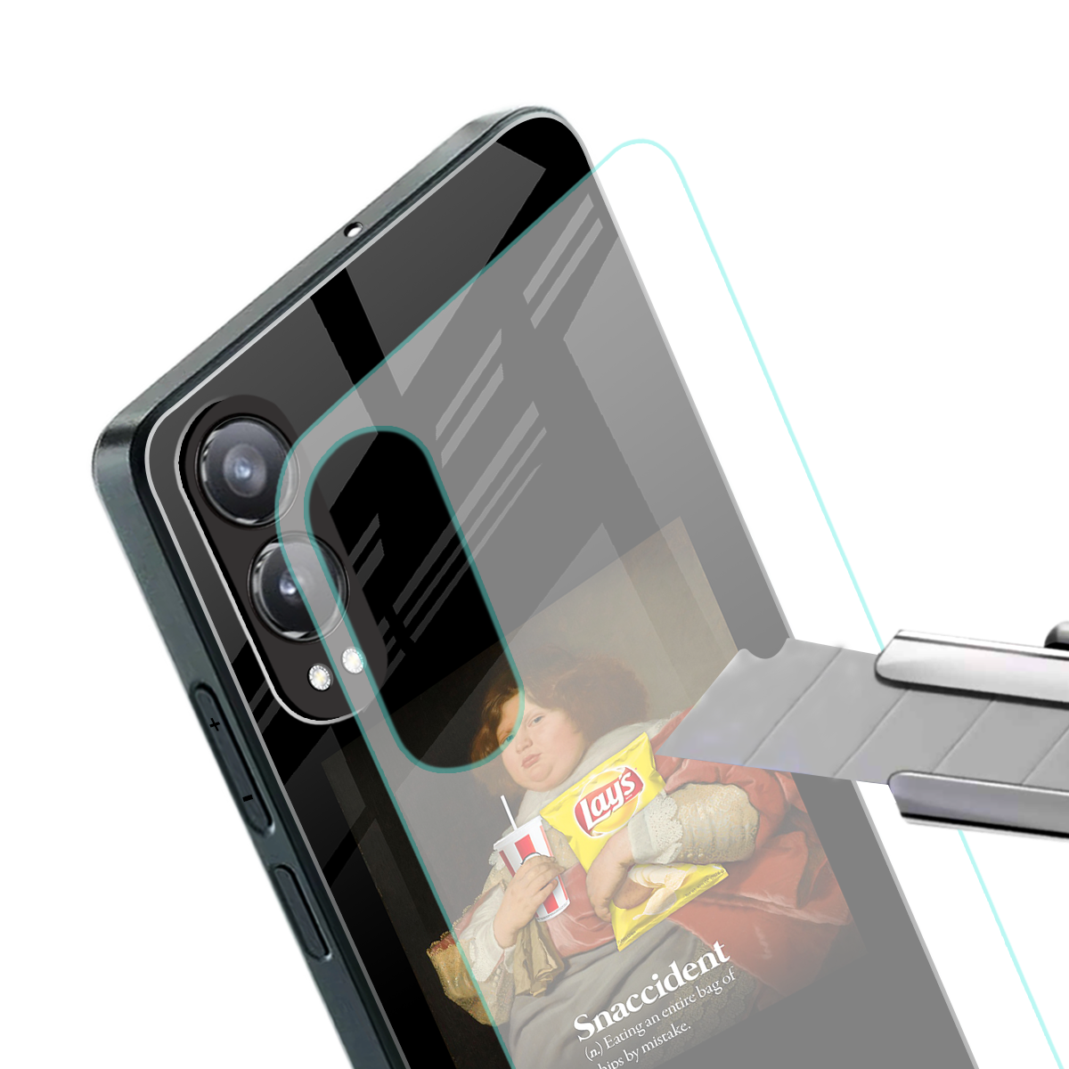 snaccident back phone cover | glass case for oneplus nord ce 4 lite