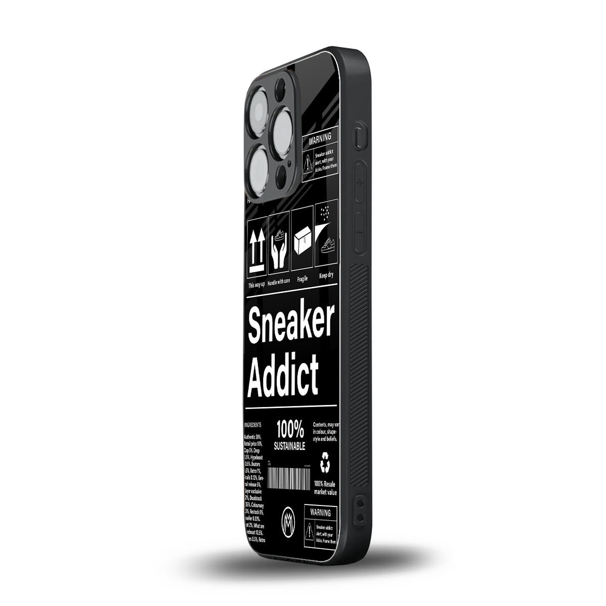 sneaker addict back phone cover | glass case for iphone 14 pro