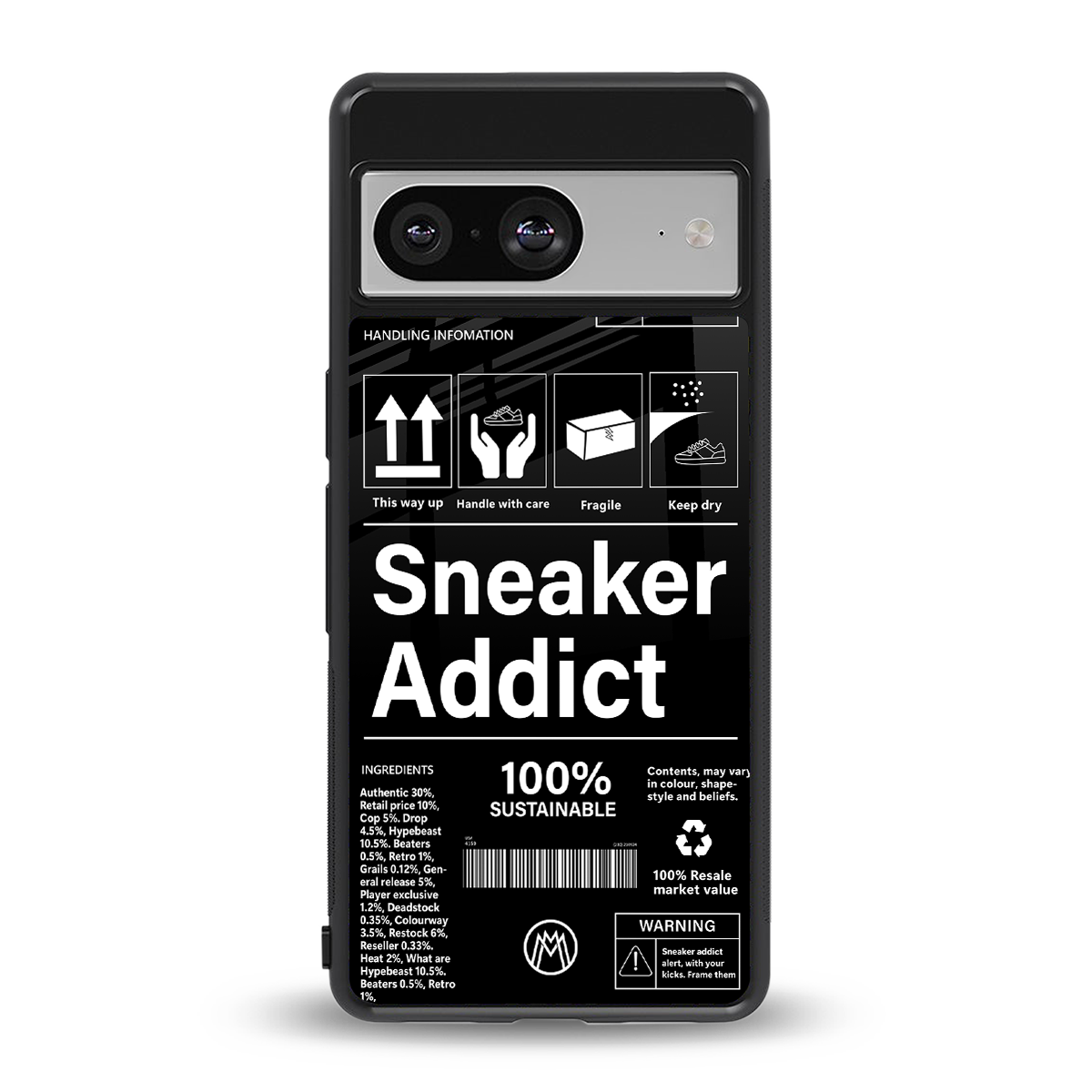 sneaker addict back phone cover | glass case for Google Pixel 8