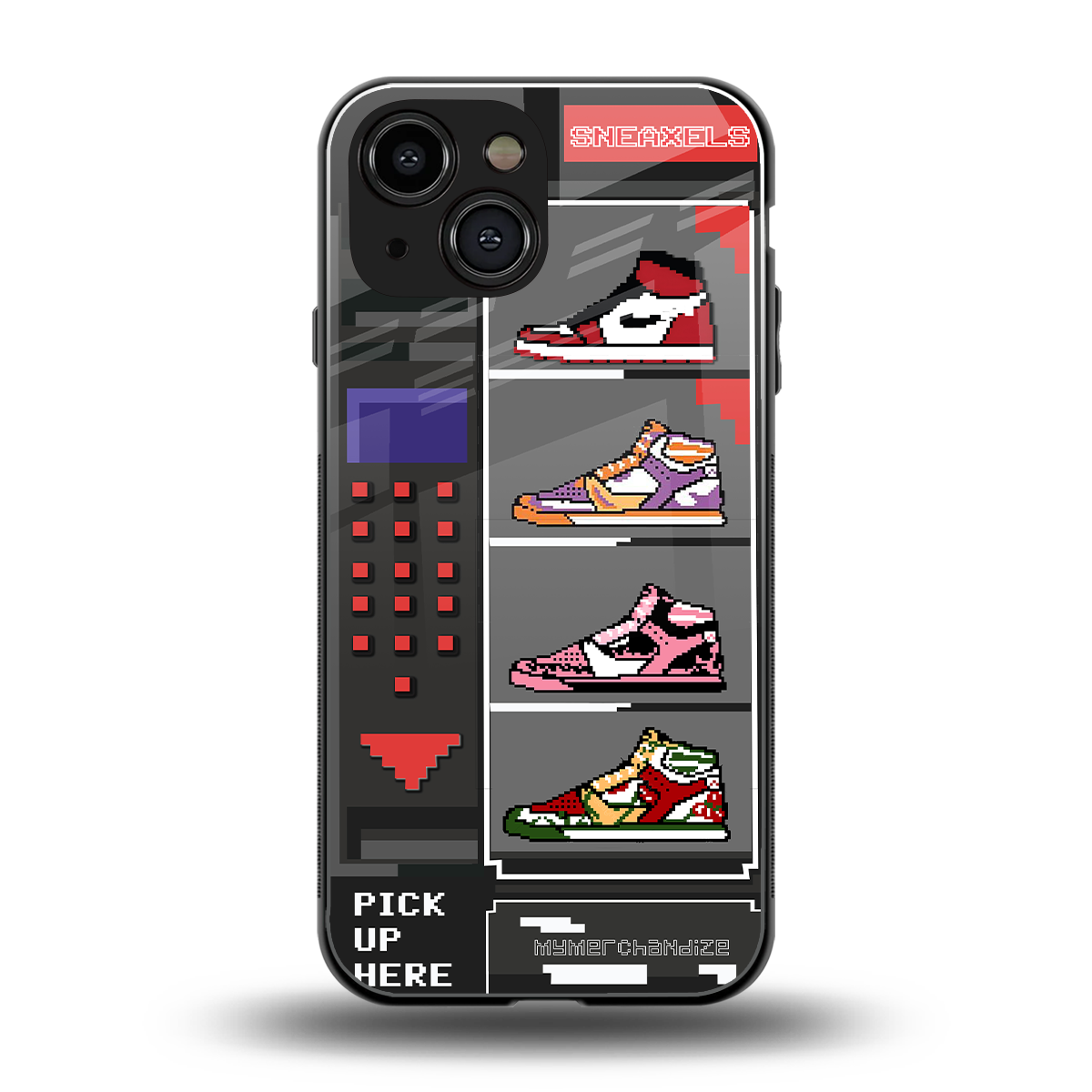 sneaxels back phone cover | glass case for iphone 13 mini