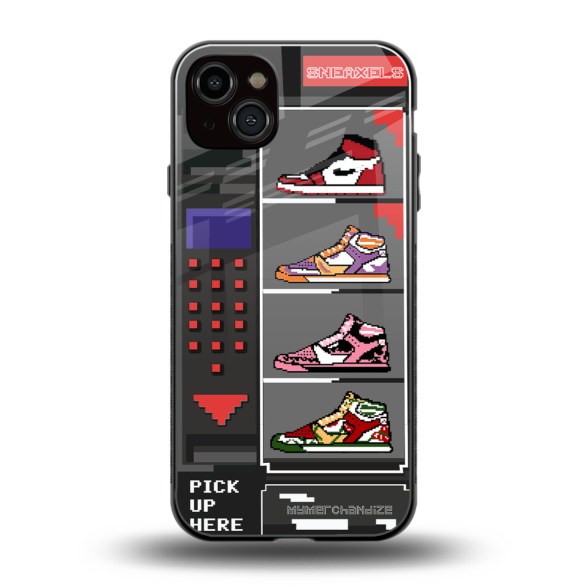 sneaxels back phone cover | glass case for iphone 14 plus