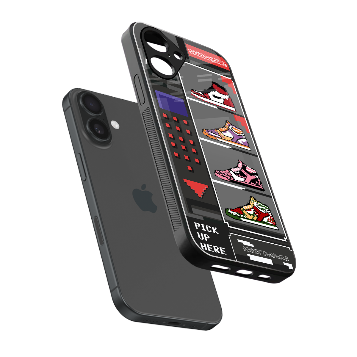 sneaxels back phone cover | glass case for iphone 16