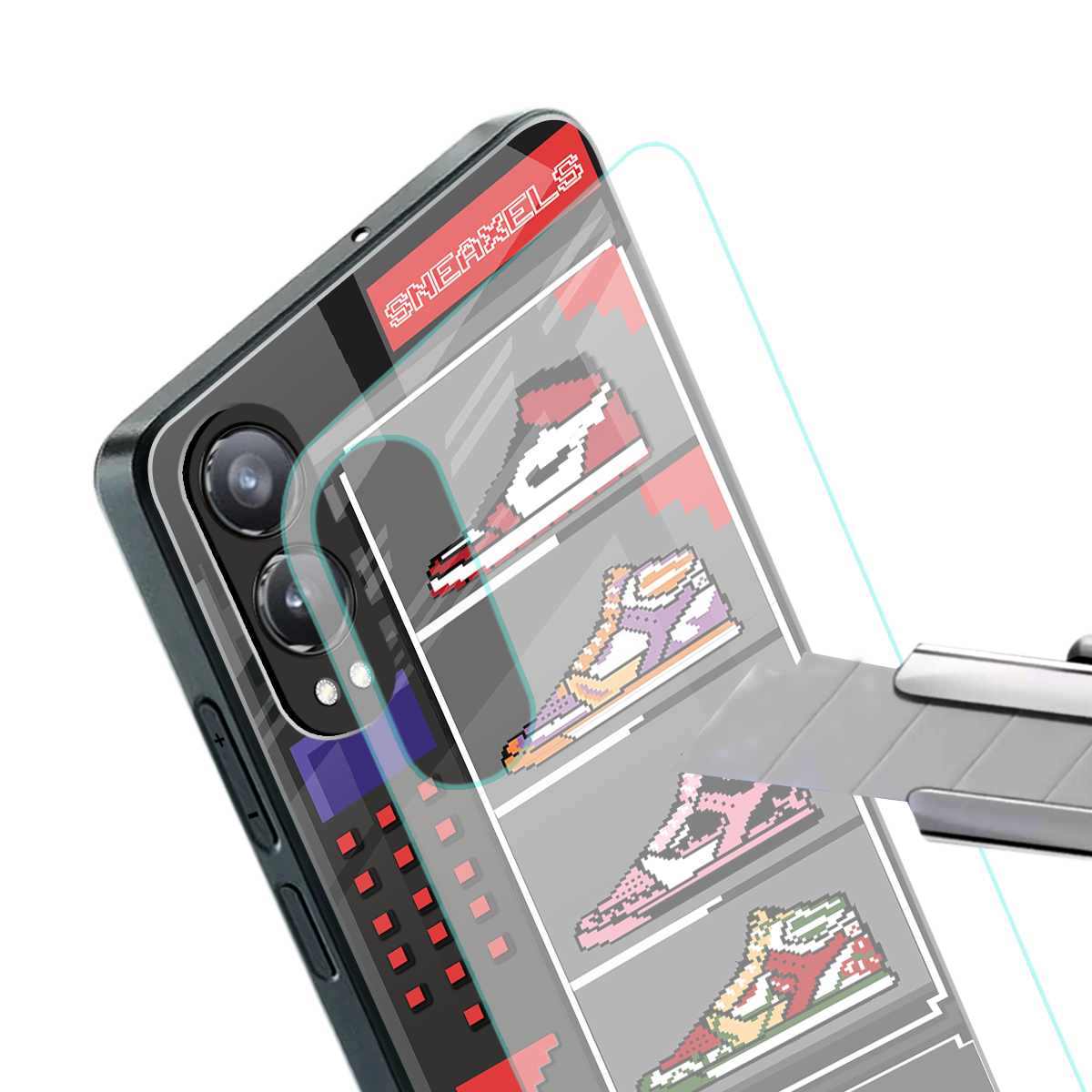 sneaxels back phone cover | glass case for oneplus nord ce 4 lite