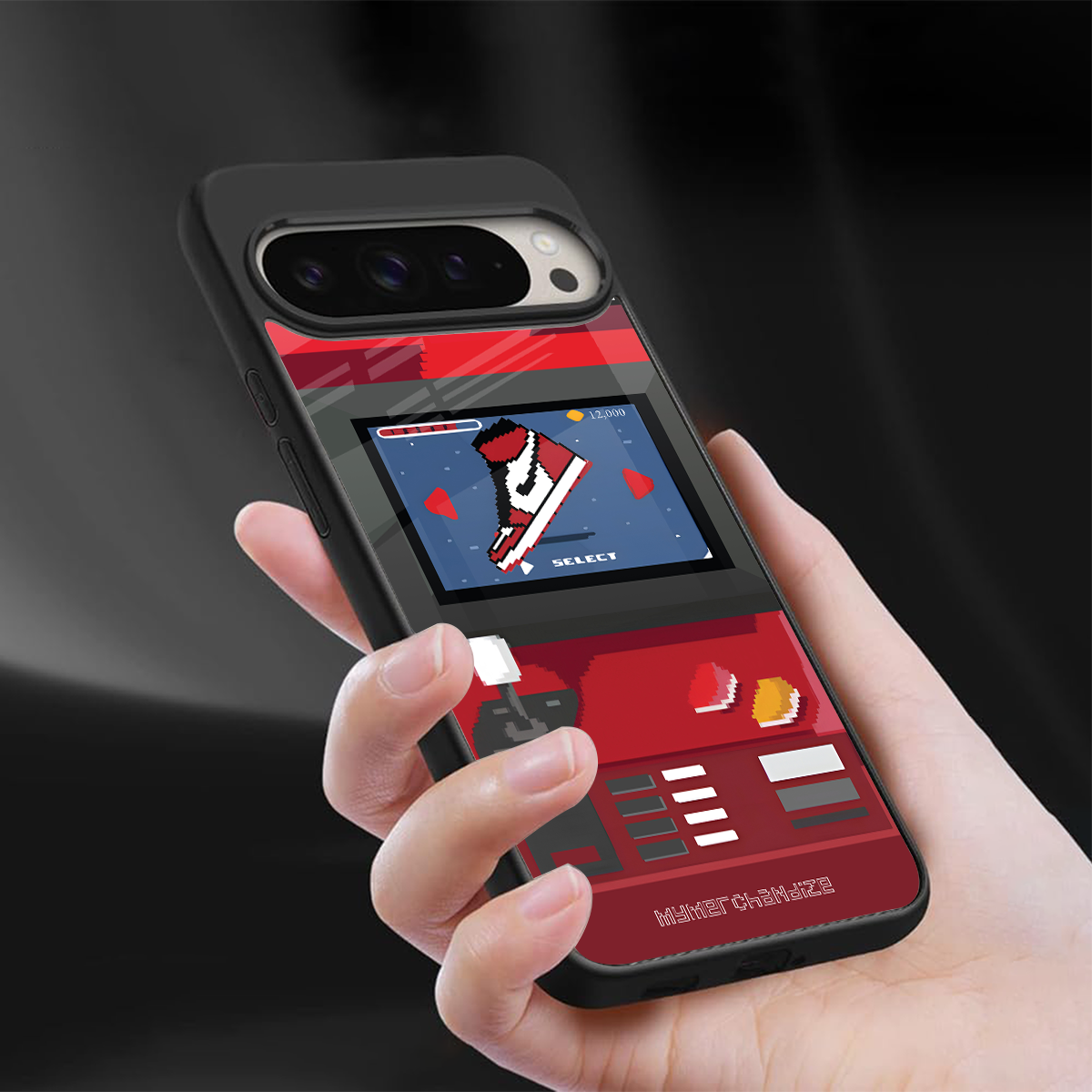 sneaxels red back phone cover | glass case for google pixel 9 pro xl