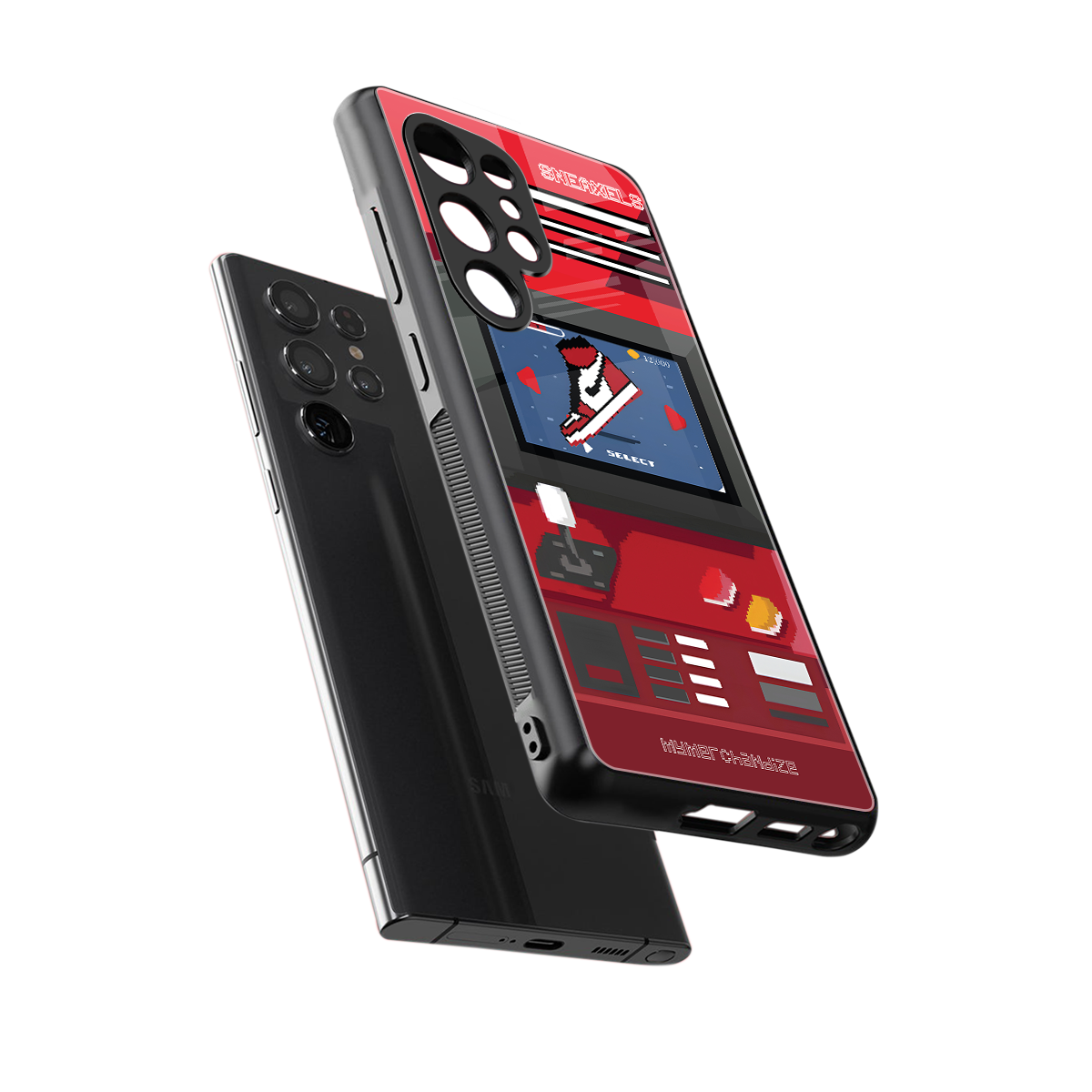 sneaxels red back phone cover | glass case for samsung galaxy s25 ultra