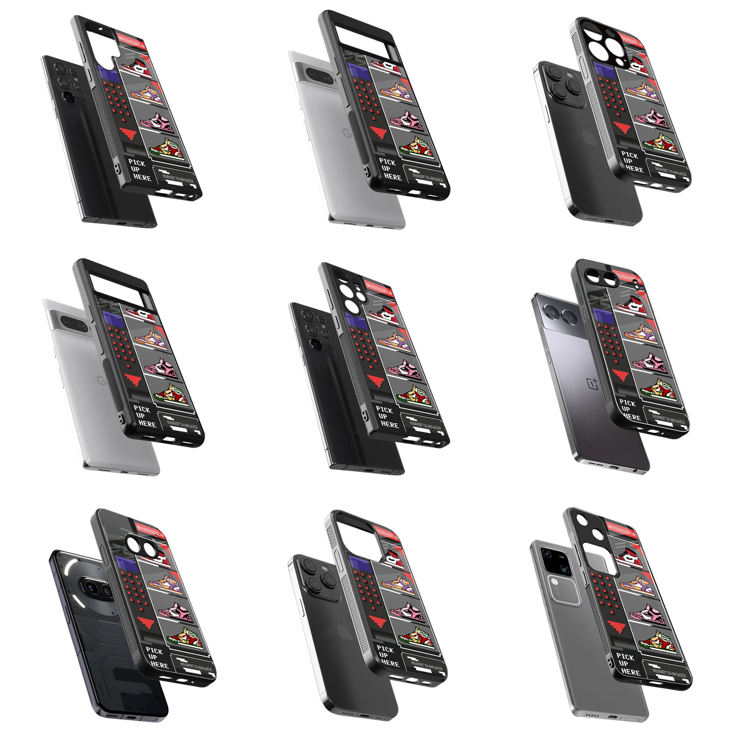 Durable Glass Back Mobile Case for iPhone, Samsung, OnePlus, Google Pixel, Redmi, Vivo, Oppo