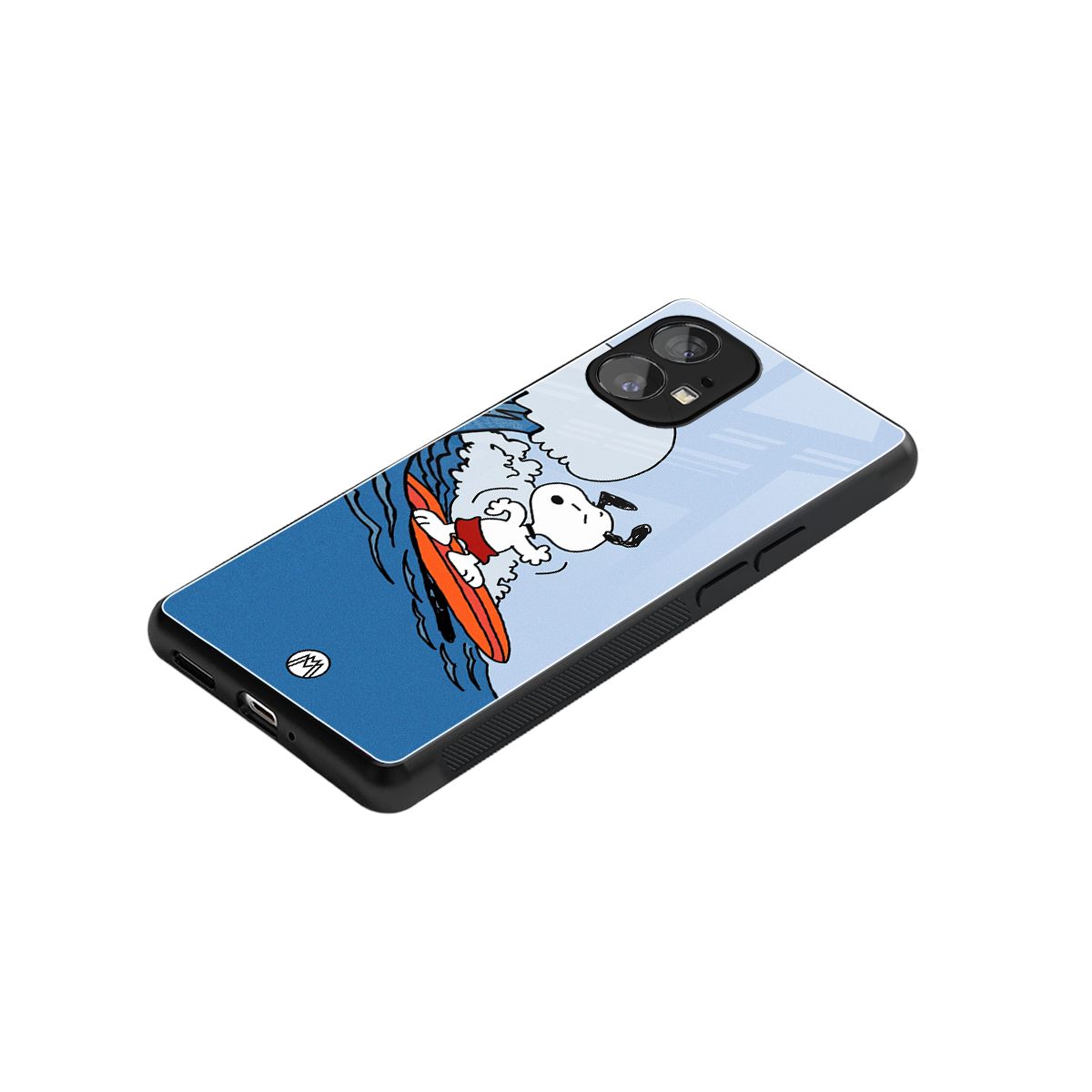 snoopy surfing back phone cover | glass case for nothing phone 1