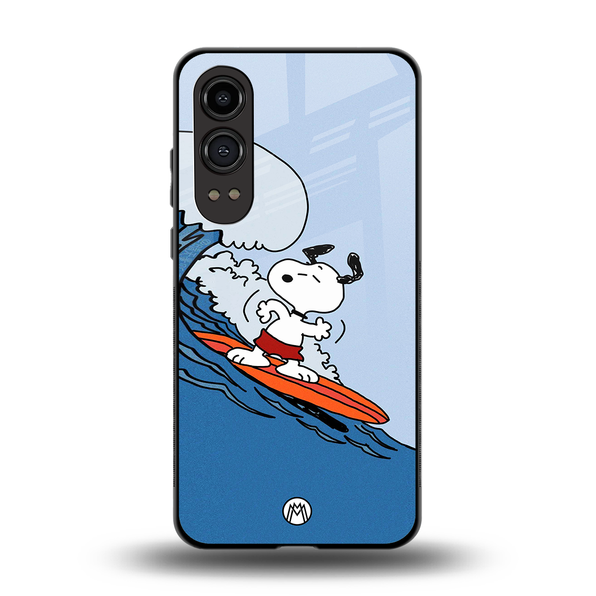 snoopy surfing back phone cover | glass case for oneplus nord ce 4 lite
