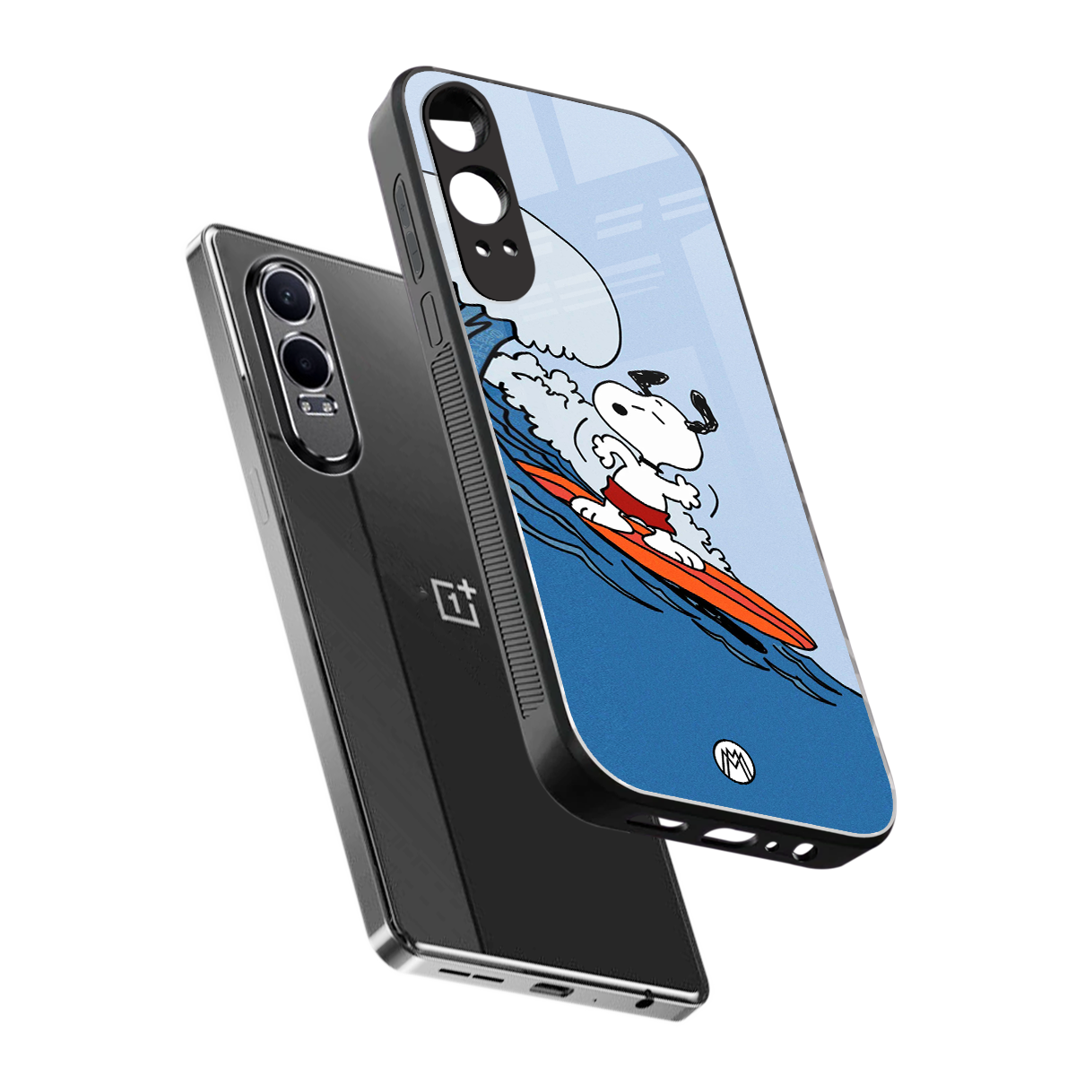 snoopy surfing back phone cover | glass case for oneplus nord ce 4 lite