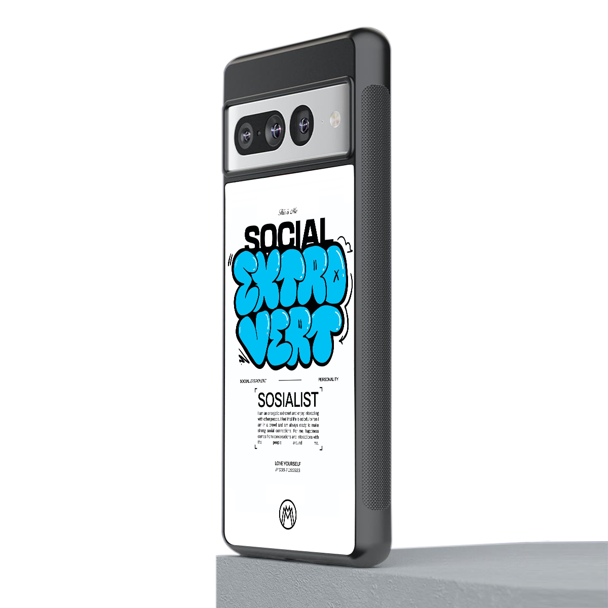 social extrovert back phone cover | glass case for google pixel 7 pro
