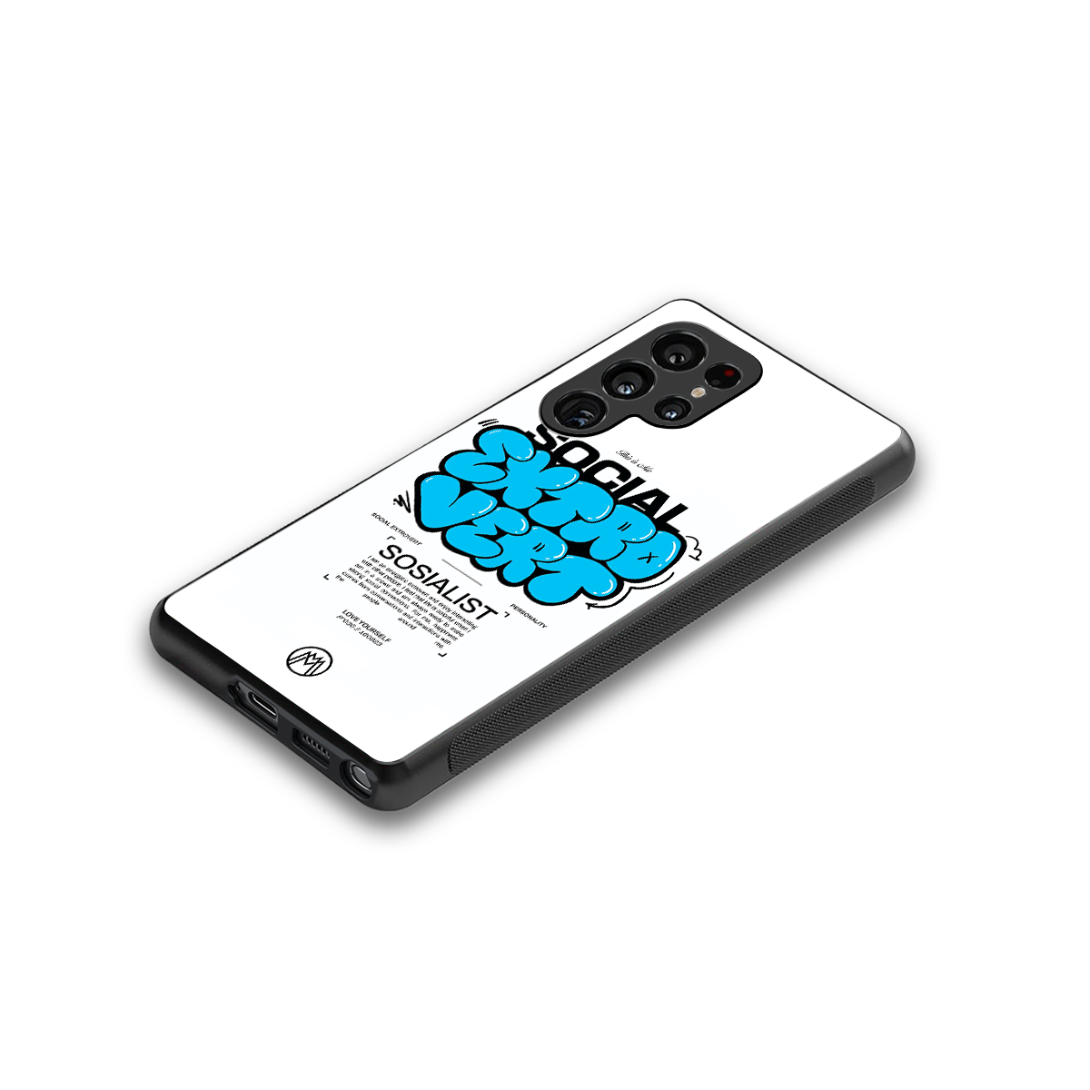 social extrovert back phone cover | glass case for samsung galaxy s25 ultra