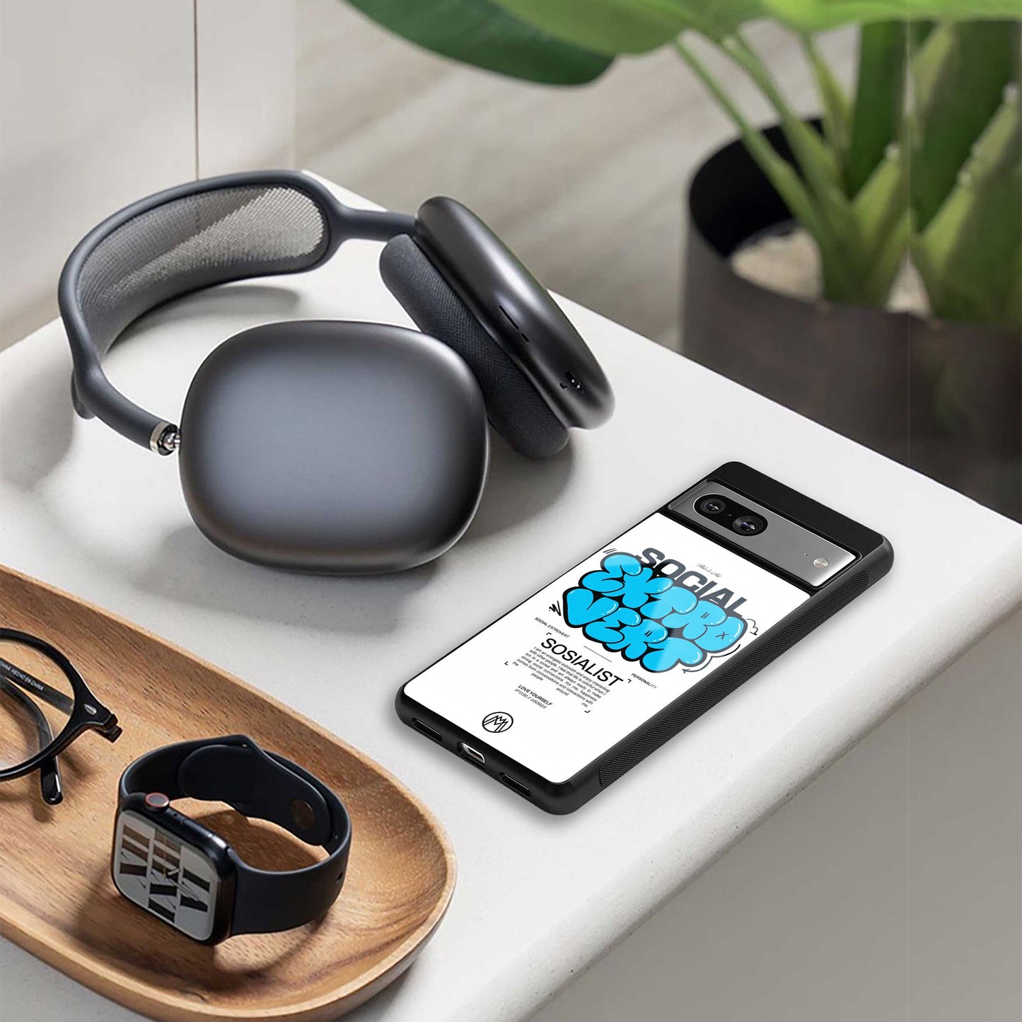 social extrovert back phone cover | glass case for iphone 13 pro max