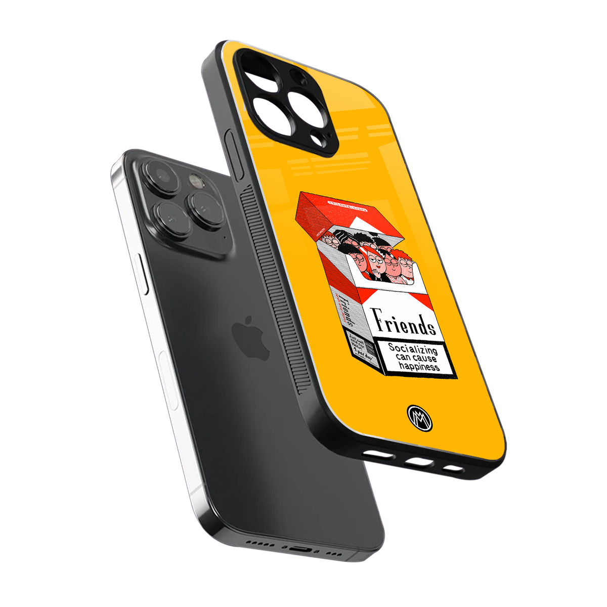 socializing can cause happiness back phone cover | glass case for iphone 14 pro max