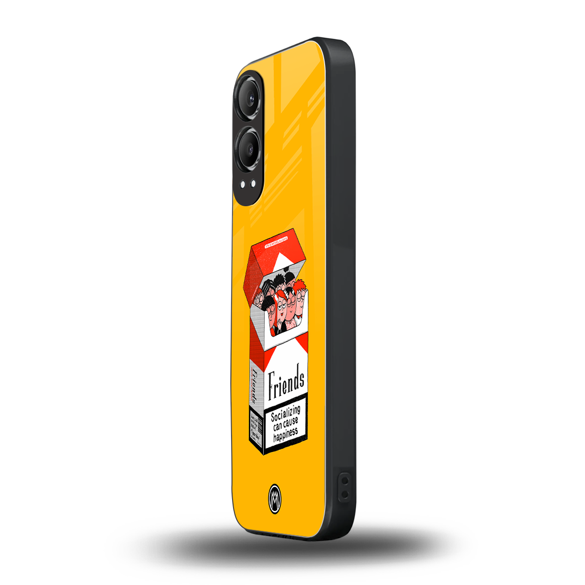 socializing can cause happiness back phone cover | glass case for oneplus nord ce 4 lite