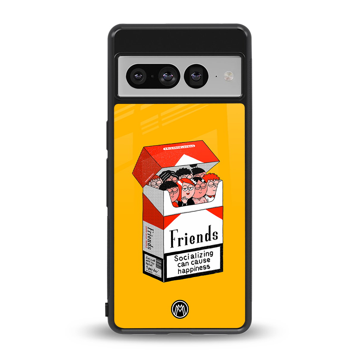 socializing can cause happiness back phone cover | glass case for google pixel 7 pro