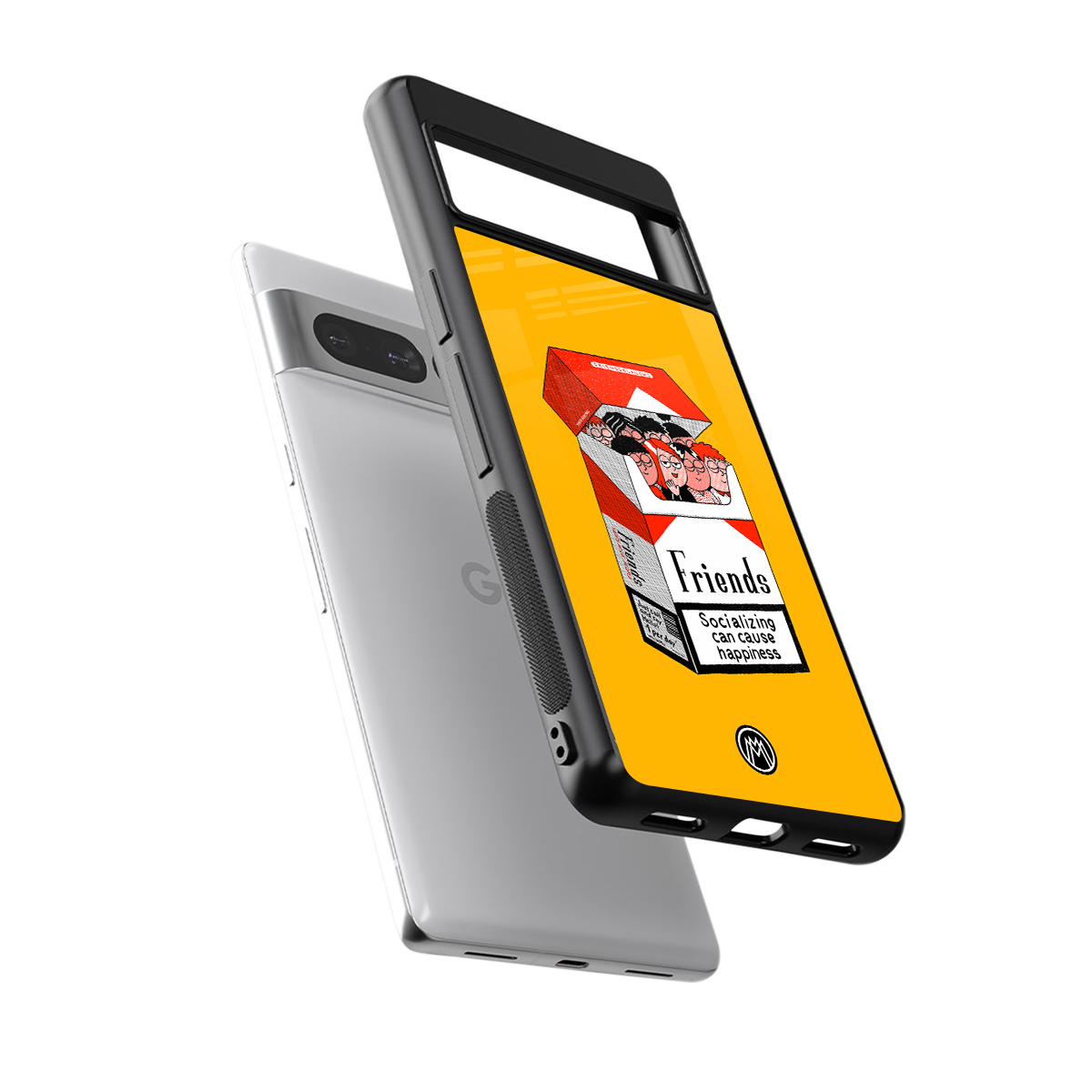 socializing can cause happiness back phone cover | glass case for google pixel 7 pro