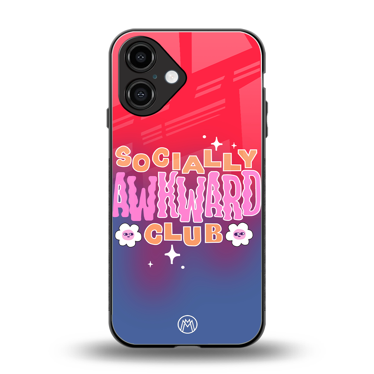 socially awkward club back phone cover | glass case for iphone 16