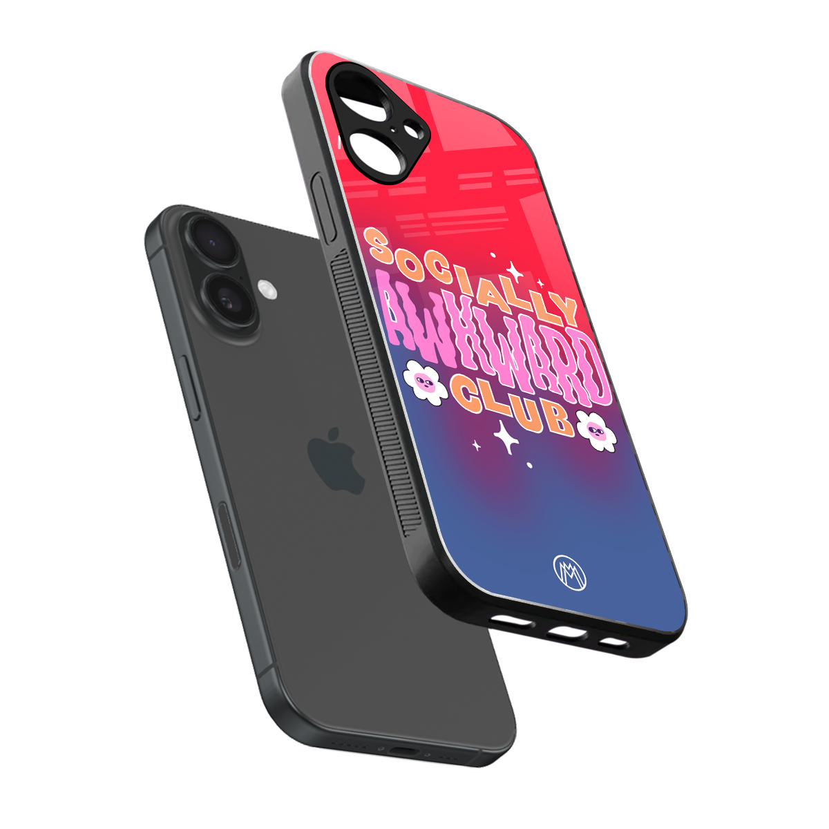 socially awkward club back phone cover | glass case for iphone 16