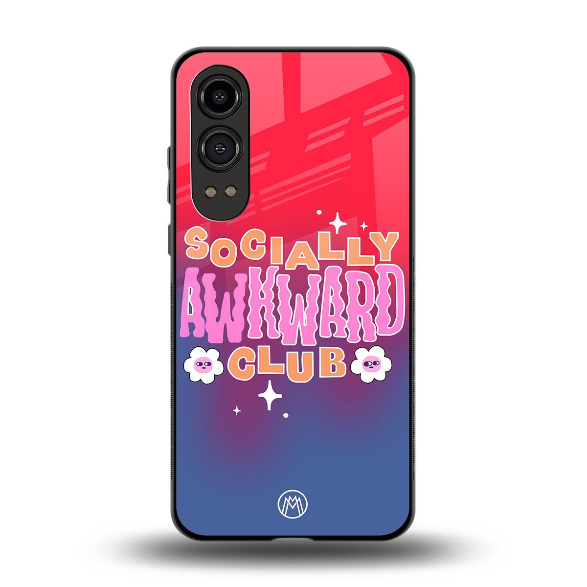 socially awkward club back phone cover | glass case for oneplus nord ce 4 lite