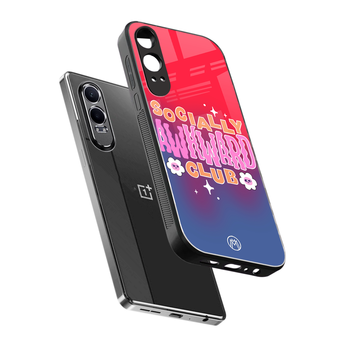 socially awkward club back phone cover | glass case for oneplus nord ce 4 lite