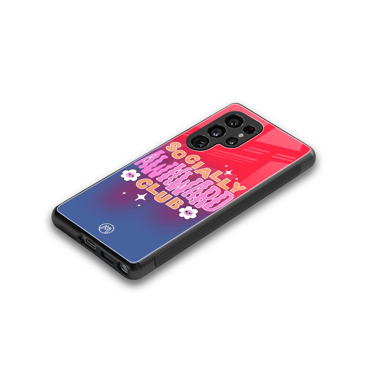 socially awkward club back phone cover | glass case for samsung galaxy s25 ultra