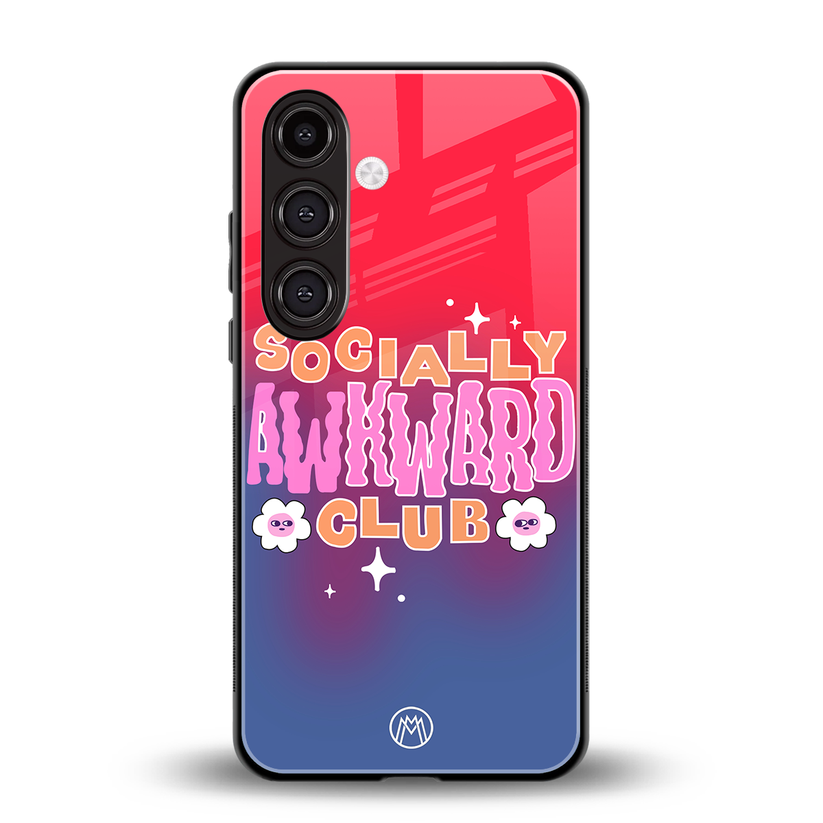 socially awkward club back phone cover | glass case for samsung galaxy s24 fe