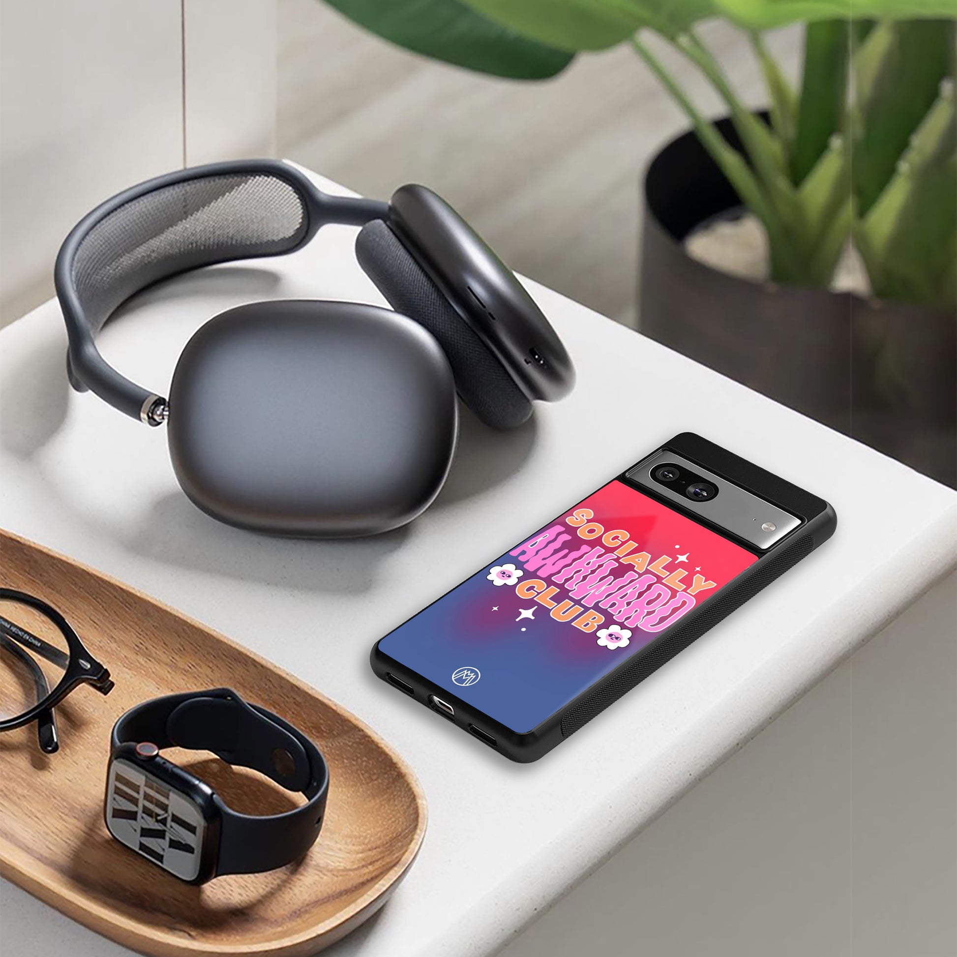 socially awkward club back phone cover | glass case for google pixel 9 pro