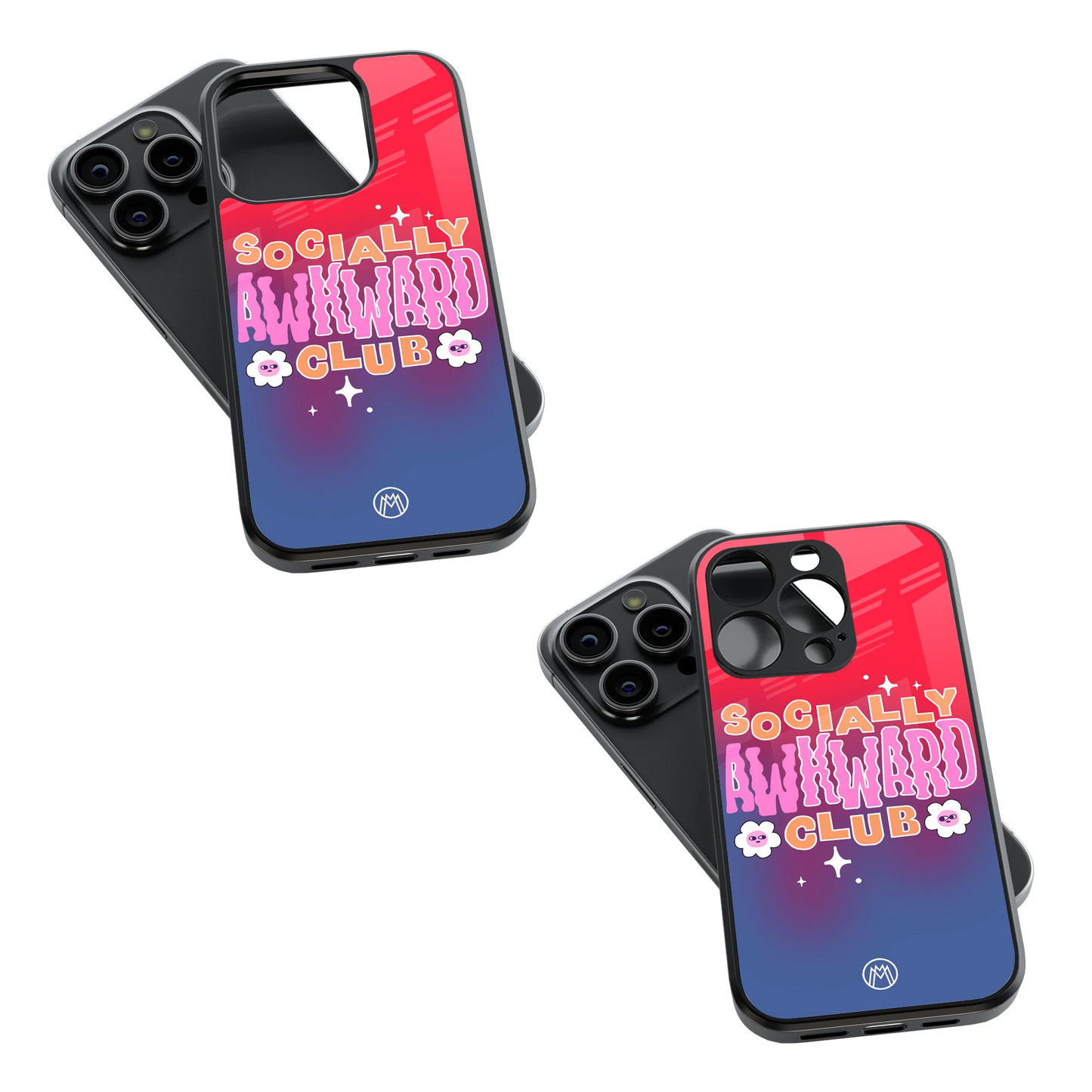 Trendy Glass Back Mobile Case for iPhone, Samsung, Redmi, OnePlus, Google Pixel, Motorola