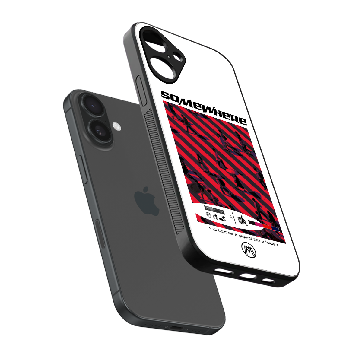 somewhere on the planet back phone cover | glass case for iphone 16 plus