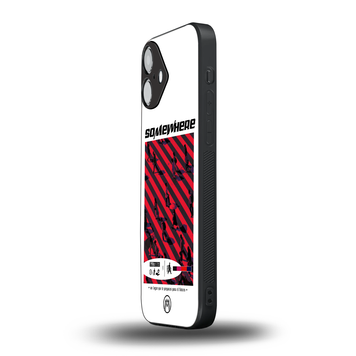 somewhere on the planet back phone cover | glass case for iphone 16 plus