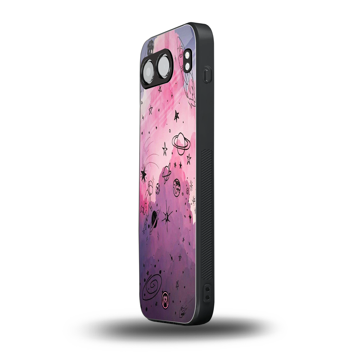 space pink aesthetic back phone cover | glass case for oneplus nord 4