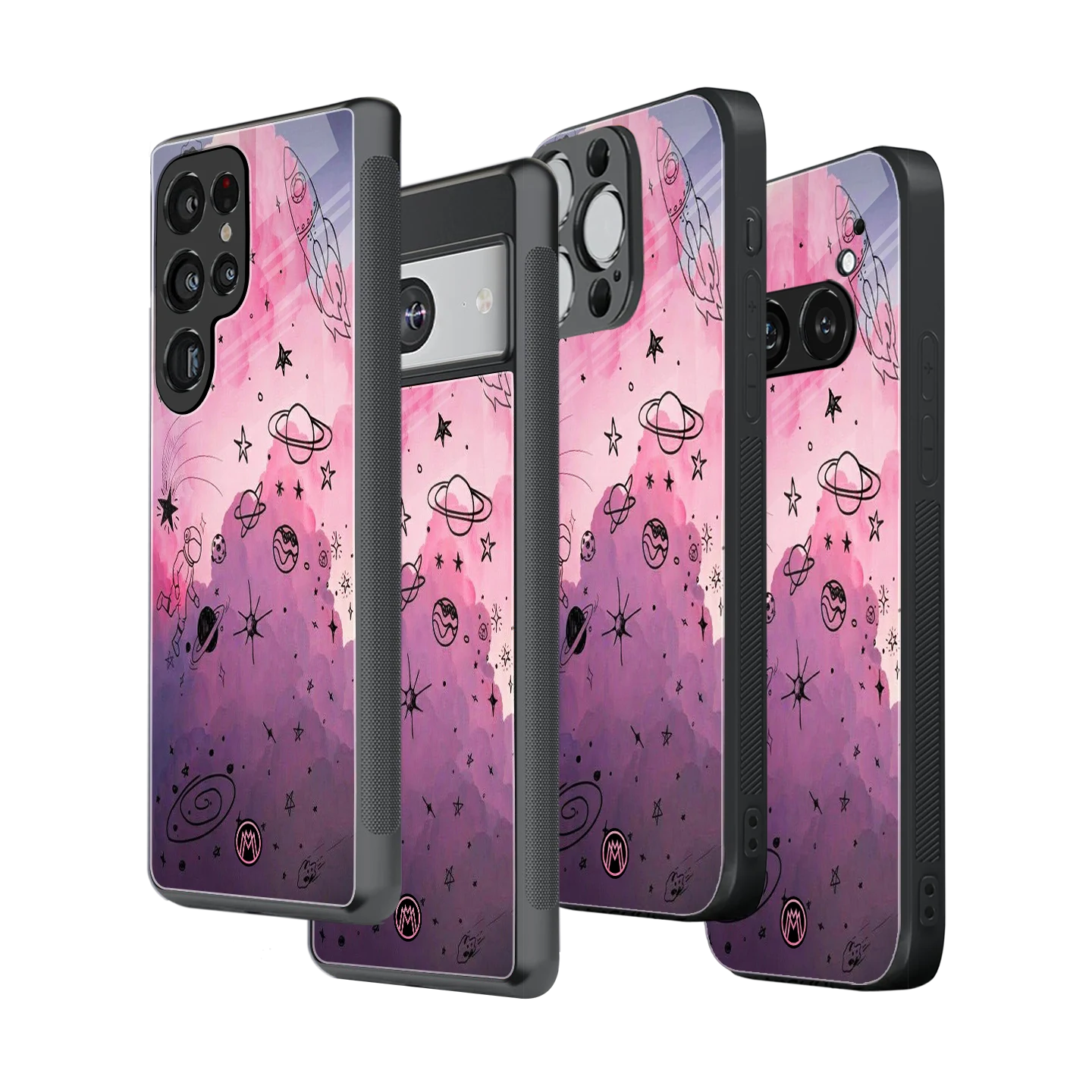 Stylish Glass Back Case for All Smartphones โ iPhone, Samsung, OnePlus, Pixel, Redmi, Oppo, Vivo, Motorola