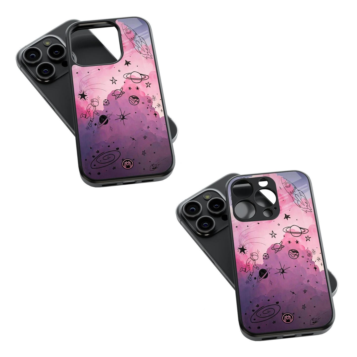 Trendy Glass Back Mobile Case for iPhone, Samsung, Redmi, OnePlus, Google Pixel, Motorola
