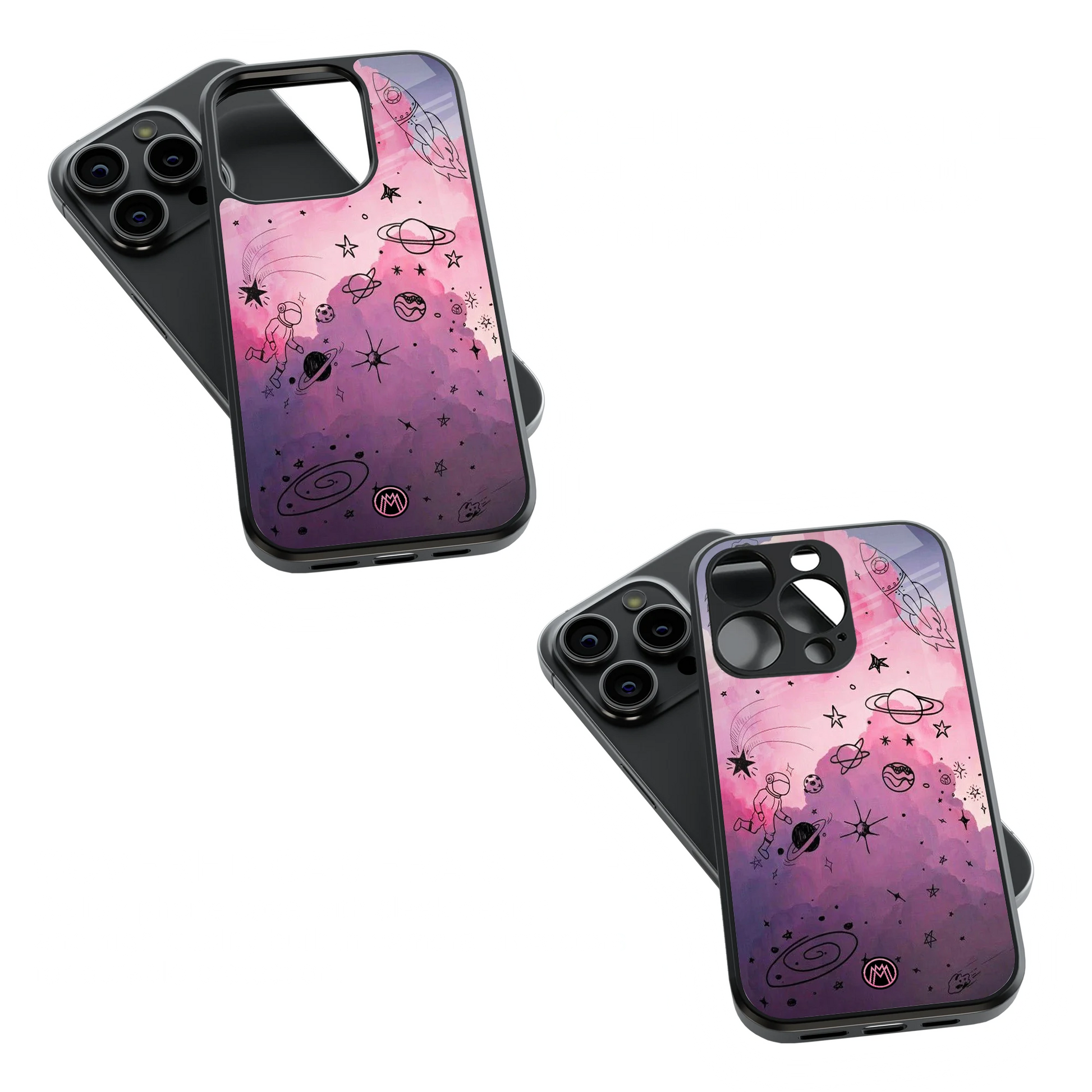 Trendy Glass Back Mobile Case for iPhone, Samsung, Redmi, OnePlus, Google Pixel, Motorola
