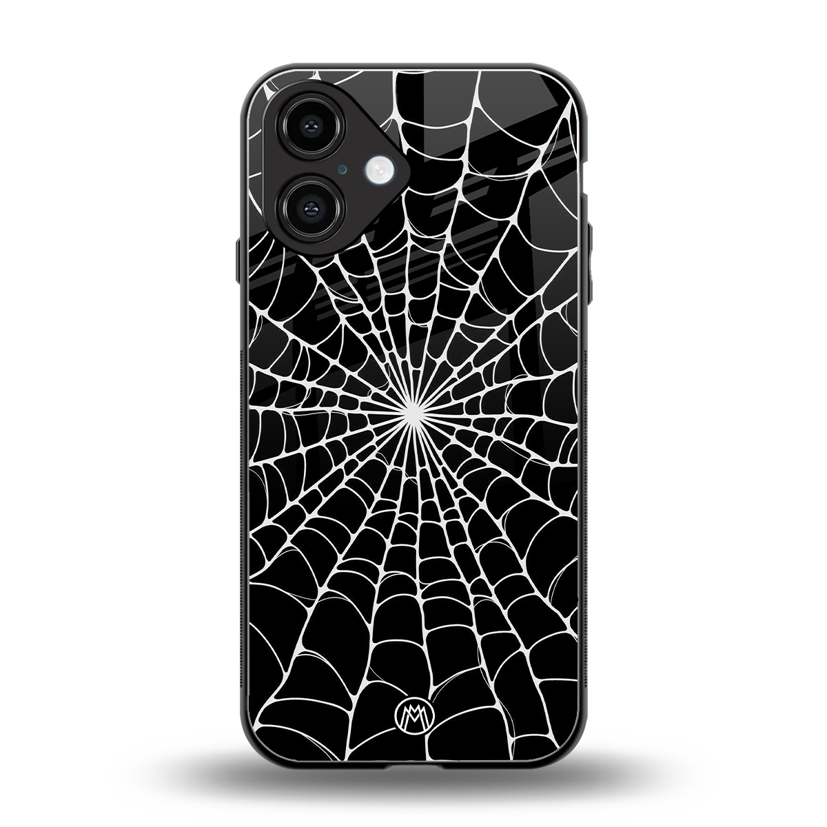 spider swirl back phone cover | glass case for iphone 16