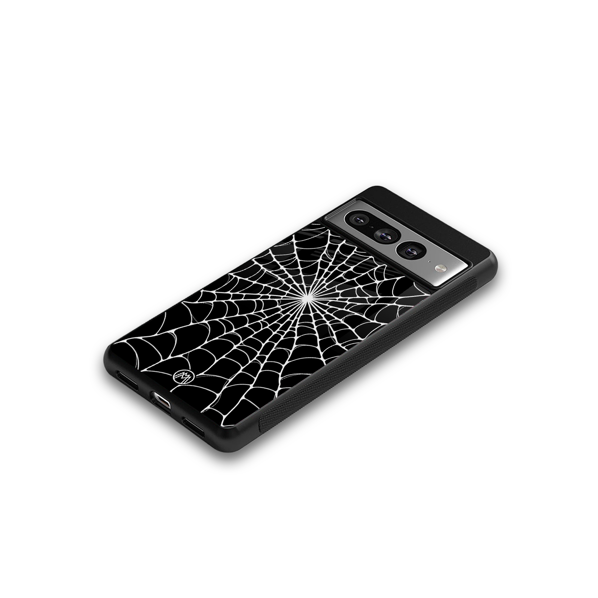 spider swirl back phone cover | glass case for google pixel 7 pro