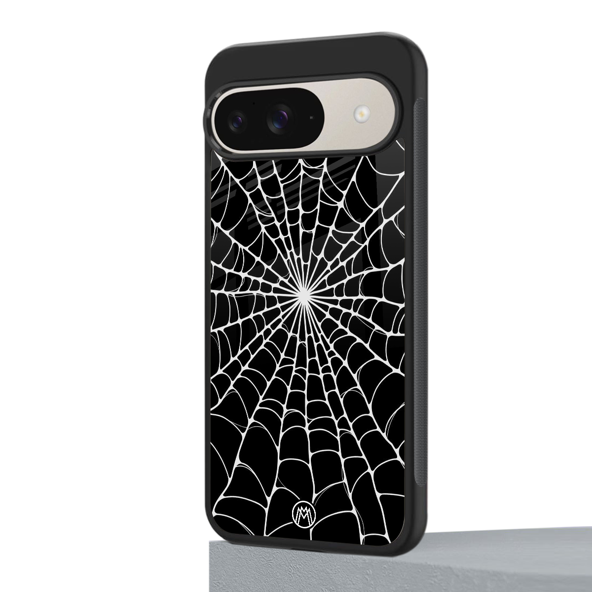 spider swirl back phone cover | glass case for google pixel 9