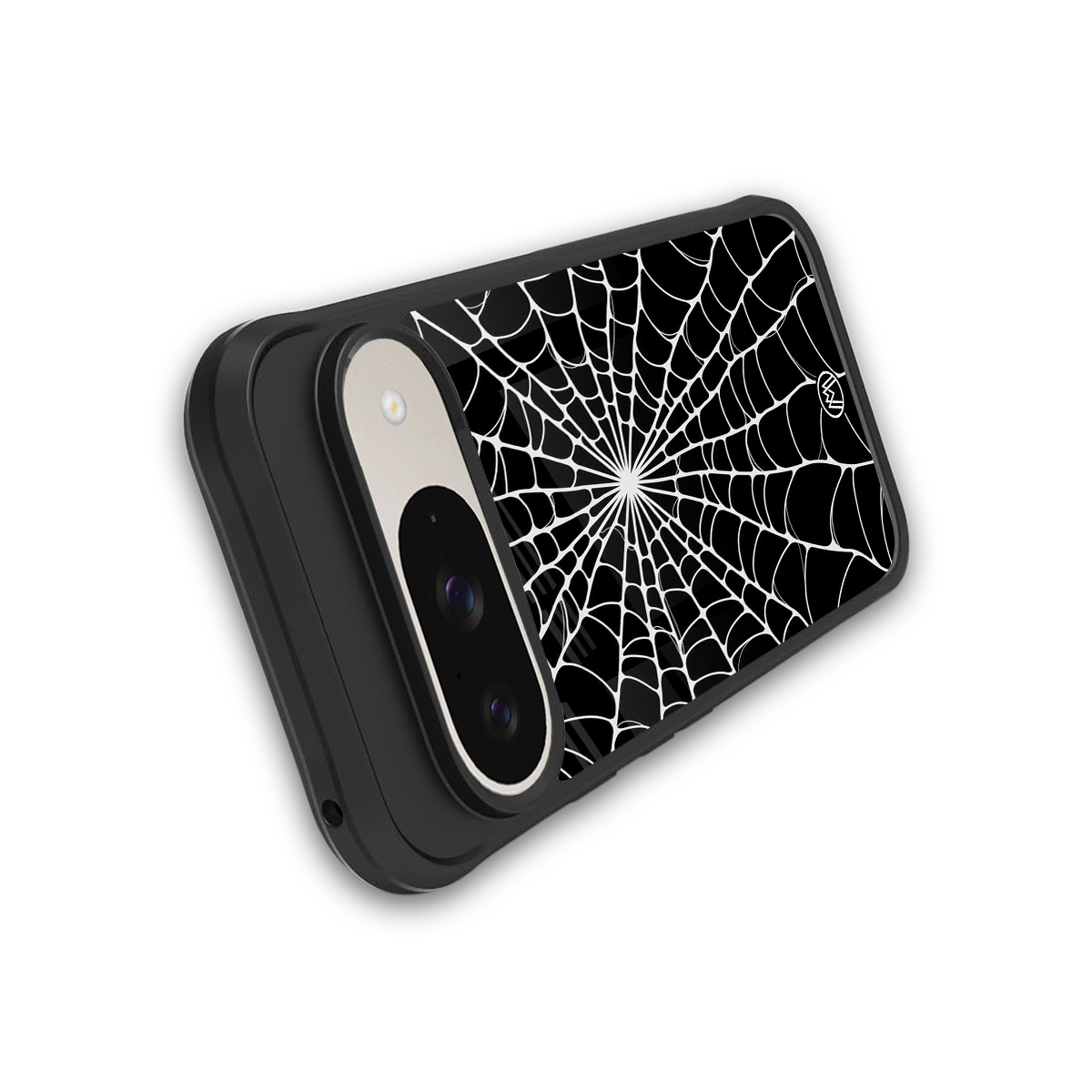 spider swirl back phone cover | glass case for google pixel 9