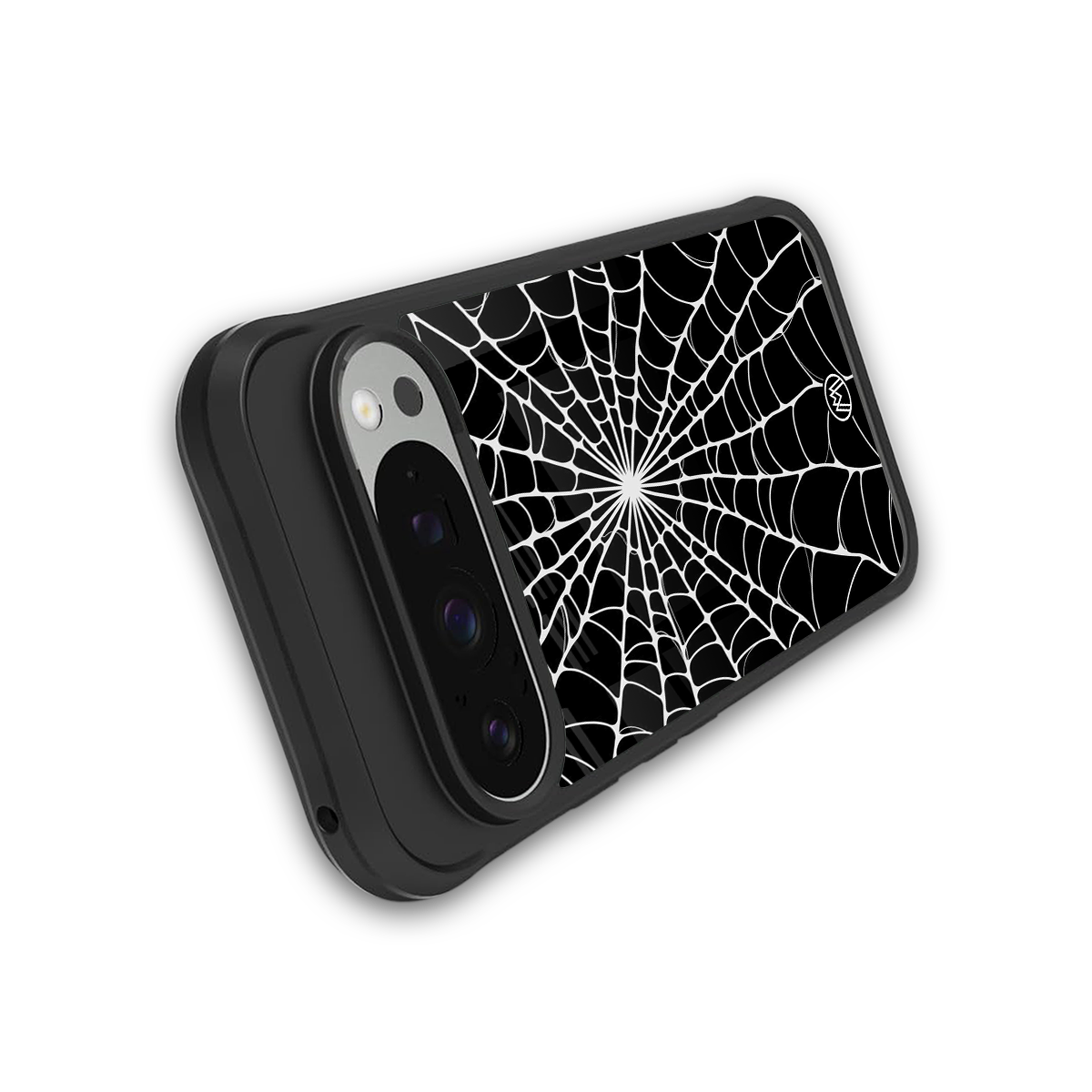 spider swirl back phone cover | glass case for google pixel 9 pro